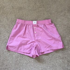 TNA The Daily Short poplin boxer short size small Morganite pink